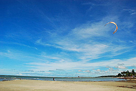 brazil,pernambuco,ilha,de,itamaraca,training,for,kite-surfing,on,empty,beach