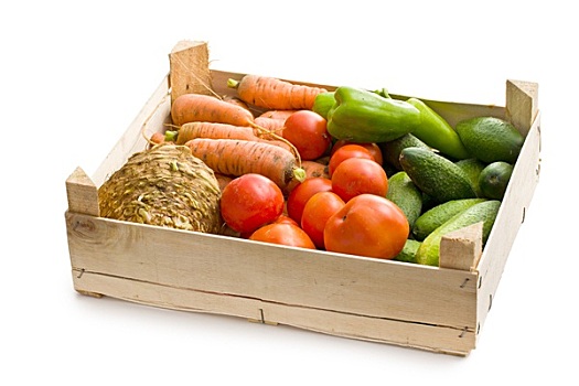 蔬菜,木盒