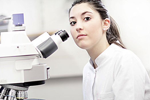 科学家,显微镜,实验室