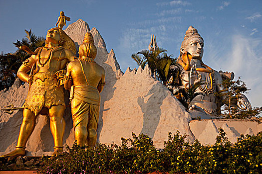 巨大,雕塑,湿婆神,庙宇,印度,亚洲