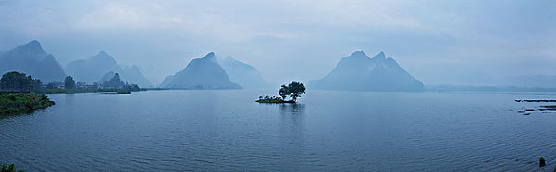 金鸡河烟雨