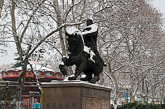 合肥逍遥津公园雪景