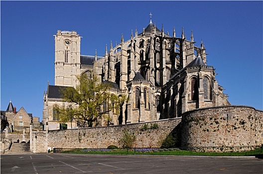 大教堂,圣徒,勒芒,法国