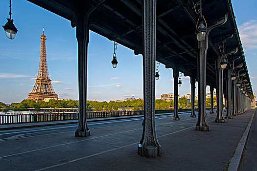 钢铁,柱子,塞纳河,埃菲尔铁塔,巴黎,法国