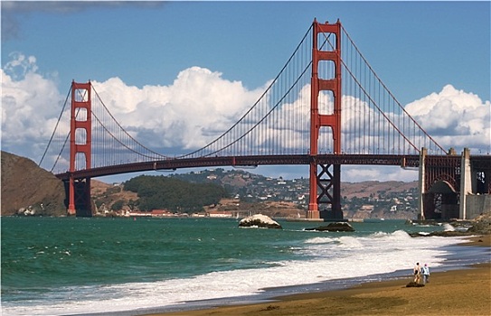 金门大桥,风景,做糕点,海滩,旧金山,美国
