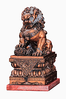 中国古建传统动物护卫装饰狮兽铜雕像