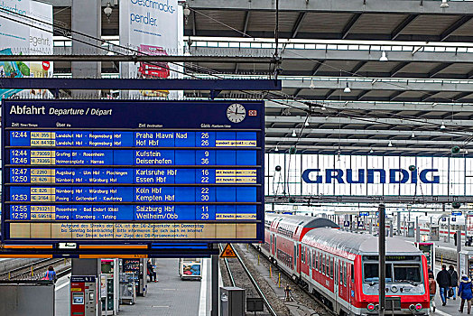 列车,今日,记分板,慕尼黑,车站