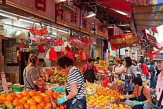 食品市场,长,新界,香港
