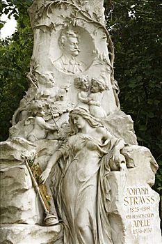 约翰施特劳斯,石头,墓地,维也纳,奥地利,欧洲