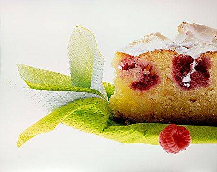 柠檬,树莓蛋糕