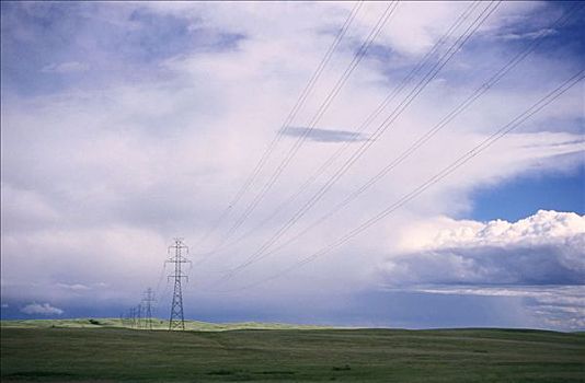电线,艾伯塔省,加拿大