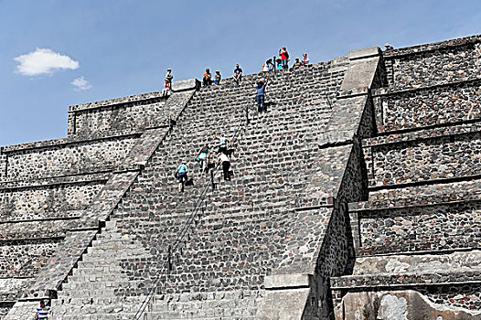 旅游,月亮金字塔,金字塔,特奥蒂瓦坎,世界遗产,墨西哥,北美