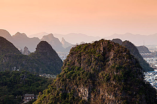 广西桂林市俯视图