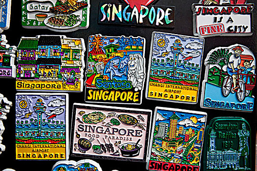 新加坡,唐人街,纪念品,电冰箱,磁铁