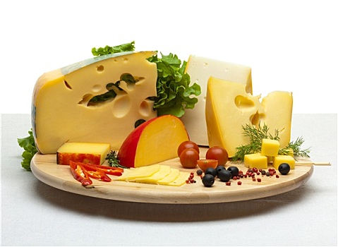 奶酪,静物,木质,圆托盘