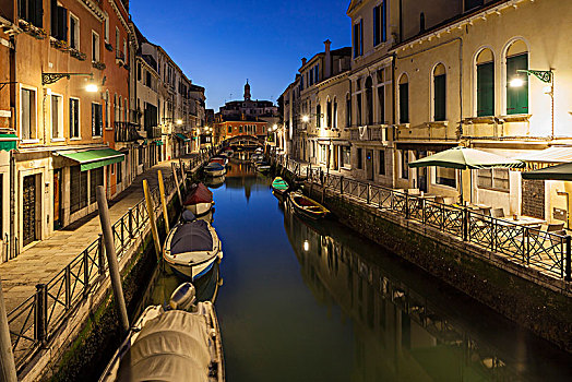 黎明,运河,地区,威尼斯