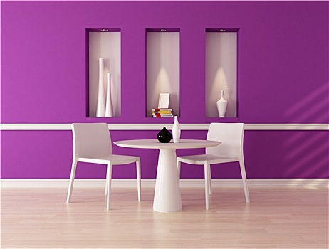 紫色,餐厅