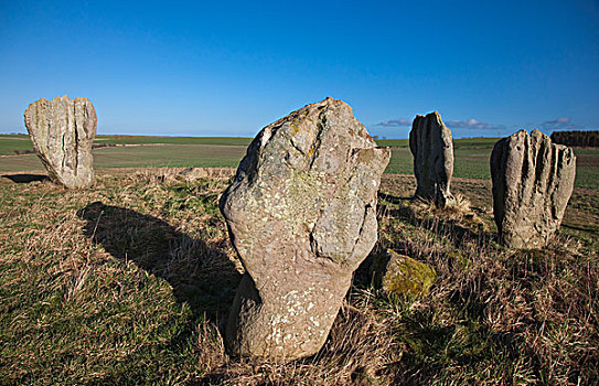 站立,石头,诺森伯兰郡,英格兰