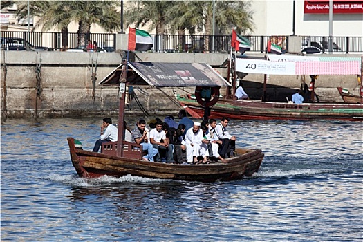 阿拉伯,出租车,迪拜河,阿联酋