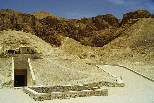埃及,靠近,路克索神庙,帝王谷,入口,陵墓