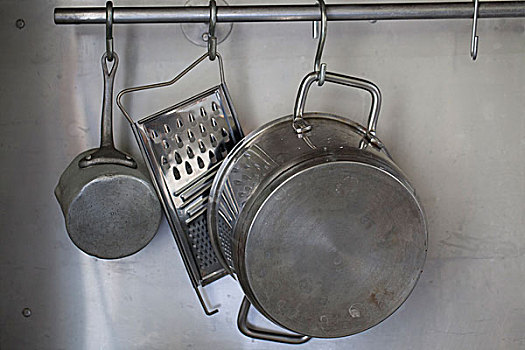 炖锅,擦菜板,锅,悬挂,厨房