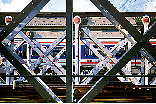 列车,桥,伦敦,英格兰