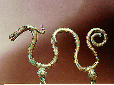 青铜,装饰,形状,毒蛇