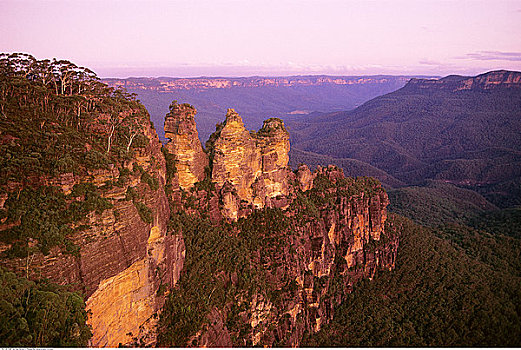 三姐妹山,蓝山国家公园,新南威尔士,澳大利亚