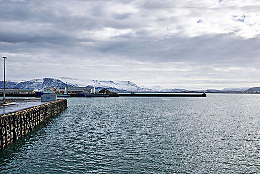 冰岛,雷克雅未克,港口,码头,水