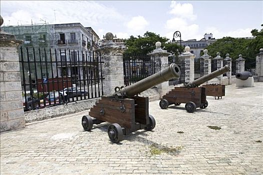 大炮,城堡,皇家,气势,哈瓦那,古巴,加勒比海