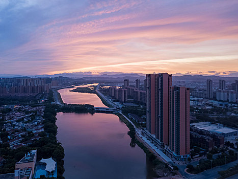 广东惠州市鹿江沥航拍风光