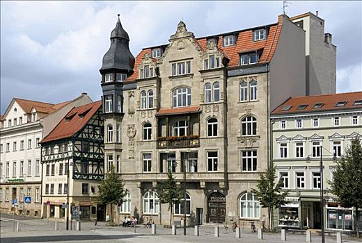 建筑,市场,埃森纳赫,图林根州,德国