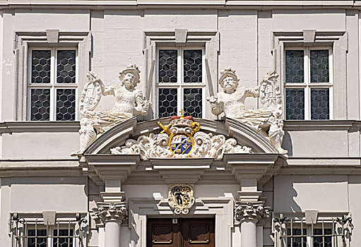 入口,市政厅,弗兰克尼亚,巴伐利亚,德国,欧洲