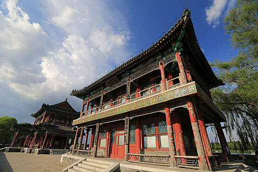北京皇家园林颐和园景明楼