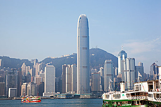 中国,香港,中心,国际金融中心,建筑,城市天际线