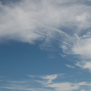 白云,蓝色背景,天空