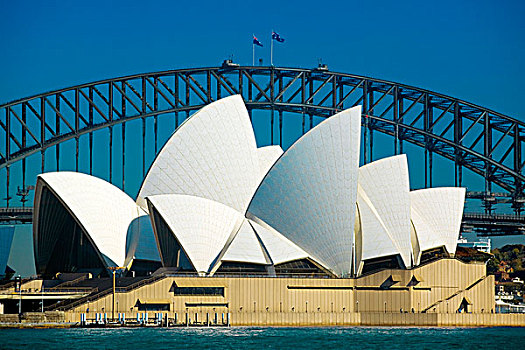 剧院,正面,桥,悉尼歌剧院,悉尼港,悉尼,新南威尔士,澳大利亚