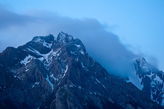 风景,黄昏,阿尔卑斯山,提洛尔,奥地利