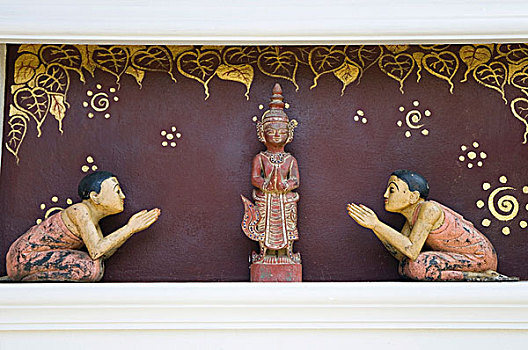 木,泰国,塑像,祈祷,佛像,素可泰,亚洲