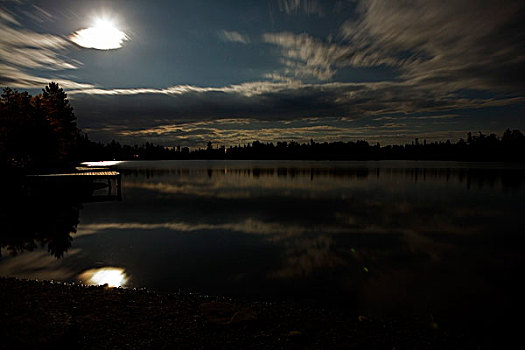 大湖区,月光