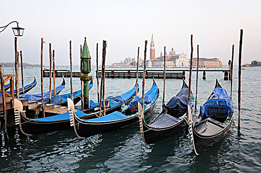 小船,圣乔治奥,马焦雷湖,圣马科,区域,威尼斯,威尼托,意大利,欧洲