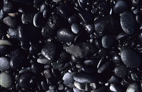 黑色,鹅卵石,帕尔玛,加纳利群岛,西班牙,欧洲
