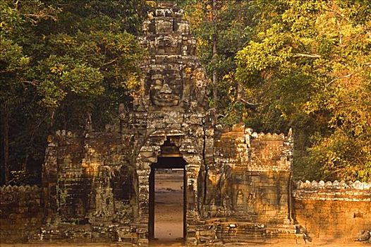 入口,庙宇,收获,柬埔寨