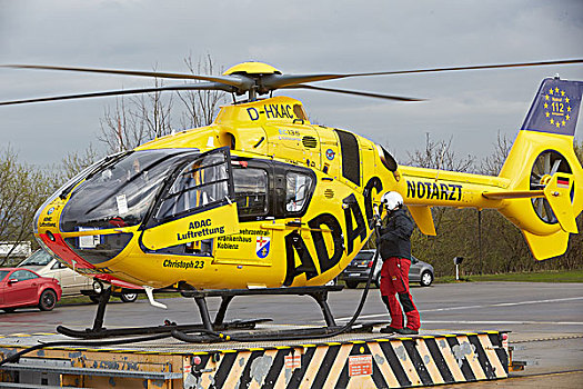 救助,直升飞机,欧洲直升机公司,欧盟,加油,空气,紧急,德国,欧洲