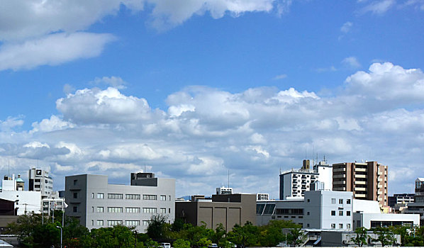 日本大阪的城市建筑