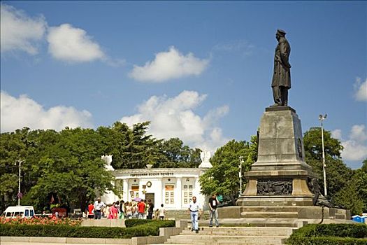 广场,雕塑,克里米亚,乌克兰,欧洲