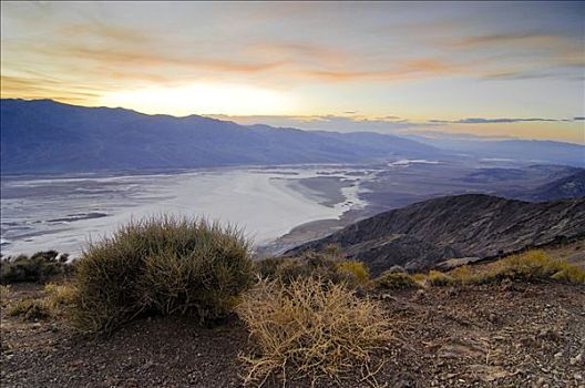 风景,暸望,平台,死亡谷国家公园,加利福尼亚,美国,北美