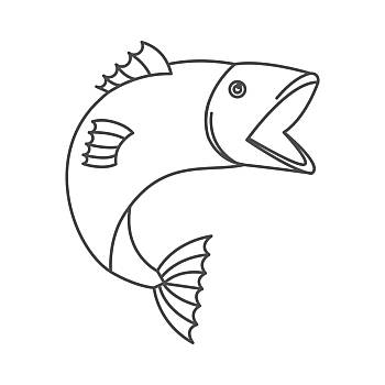 非洲肺鱼简笔画图片