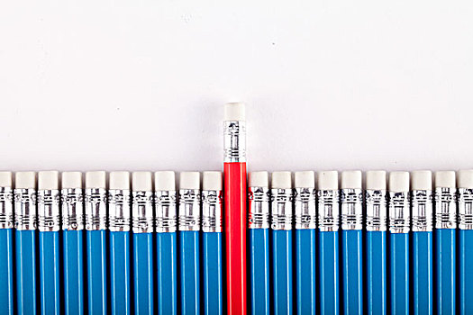 蓝色,铅笔,后视图