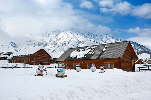 冬季小镇雪景